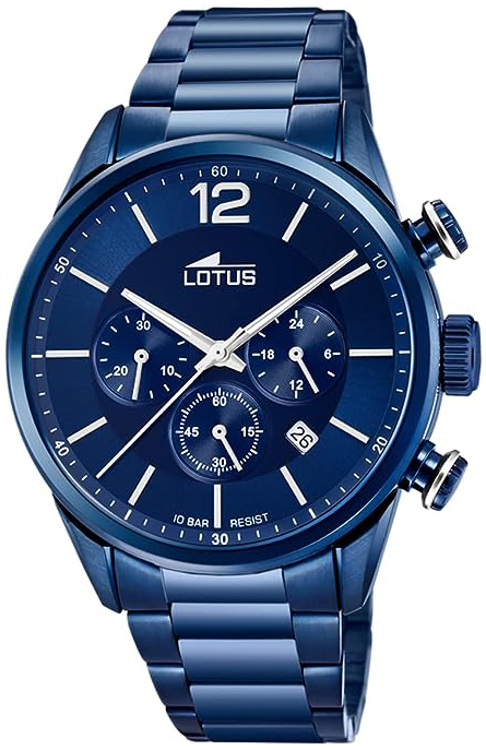Lotus Herreklokke 18680/1 Chrono Blå/Stål Ø43 mm
