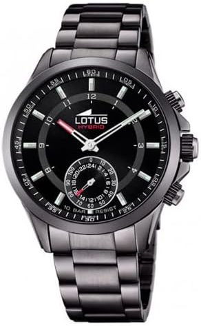 Lotus Herreklokke 18807/2 Connected Sort/Stål Ø43 mm