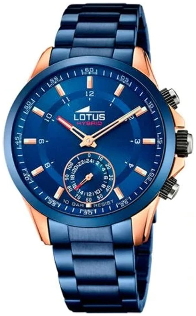 Lotus Herreklokke 18809/1 Connected Blå/Stål Ø43 mm
