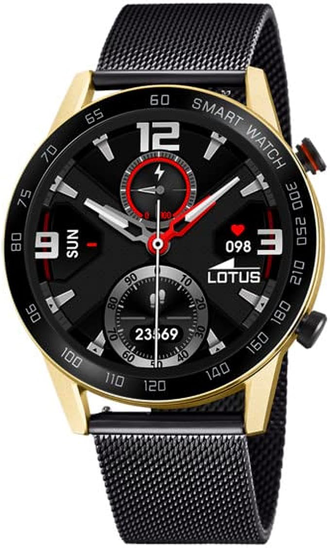 Lotus Herreklokke 50019/1 Smartime Sort/Stål Ø45 mm