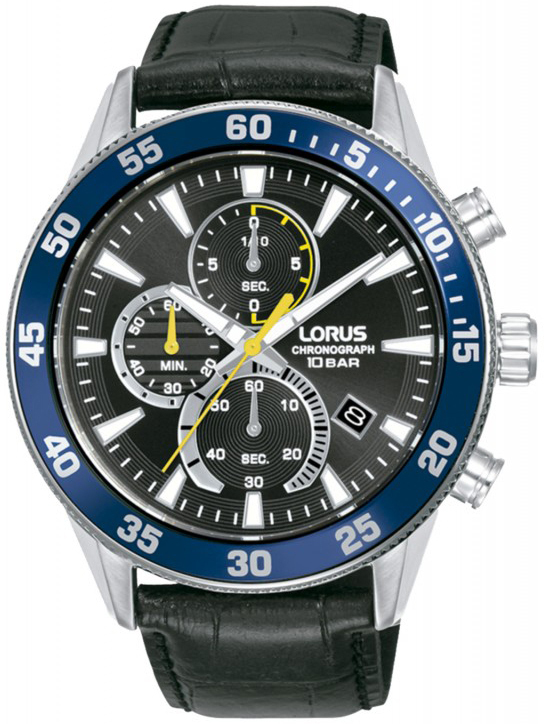 Lorus Herreklokke RM331JX9 Sports Sort/Lær Ø45 mm