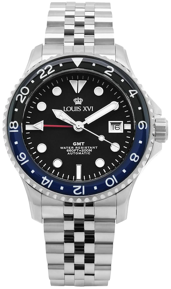 Louis XVI Herreklokke LXVI1433 Mirabeau Sort/Stål Ø41 mm