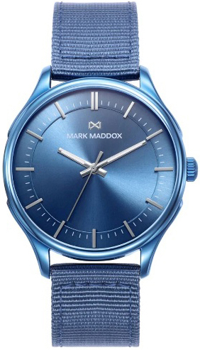 Mark Maddox Herreklokke HC1008-37 Greenwich Blå/Tekstil Ø41 mm