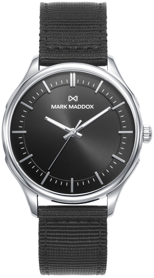 Mark Maddox Herreklokke HC1008-57 Greenwich Sort/Tekstil Ø41 mm