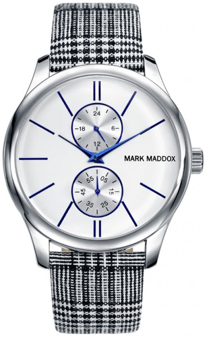 Mark Maddox Herreklokke HC3017-07 Classic Hvit/Tekstil Ø44 mm