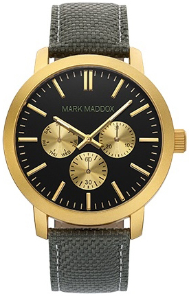 Mark Maddox Herreklokke HC3025-97 Classic Sort/Tekstil Ø43 mm