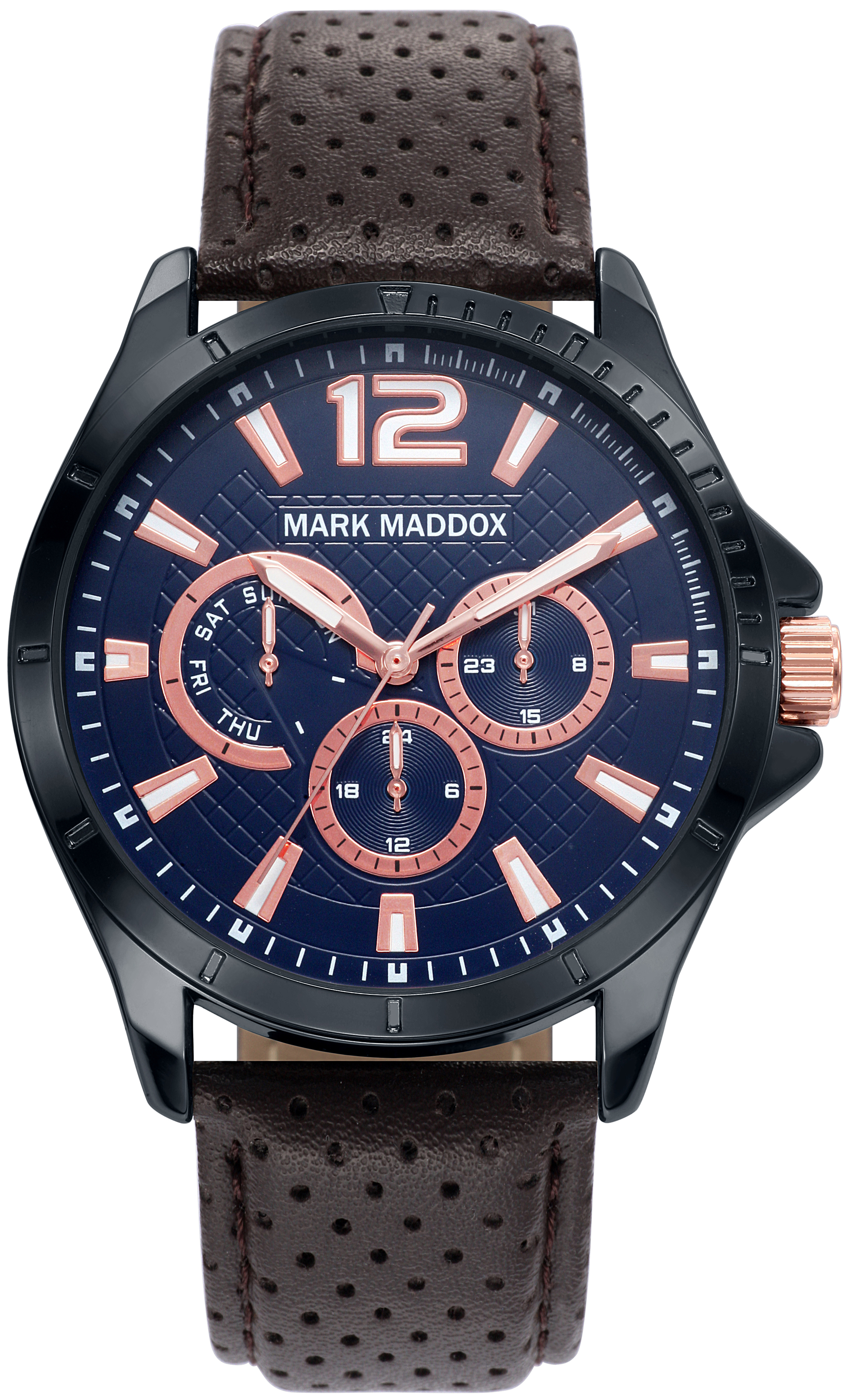 Mark Maddox Herreklokke HC6022-35 Classic Lær Ø41 mm