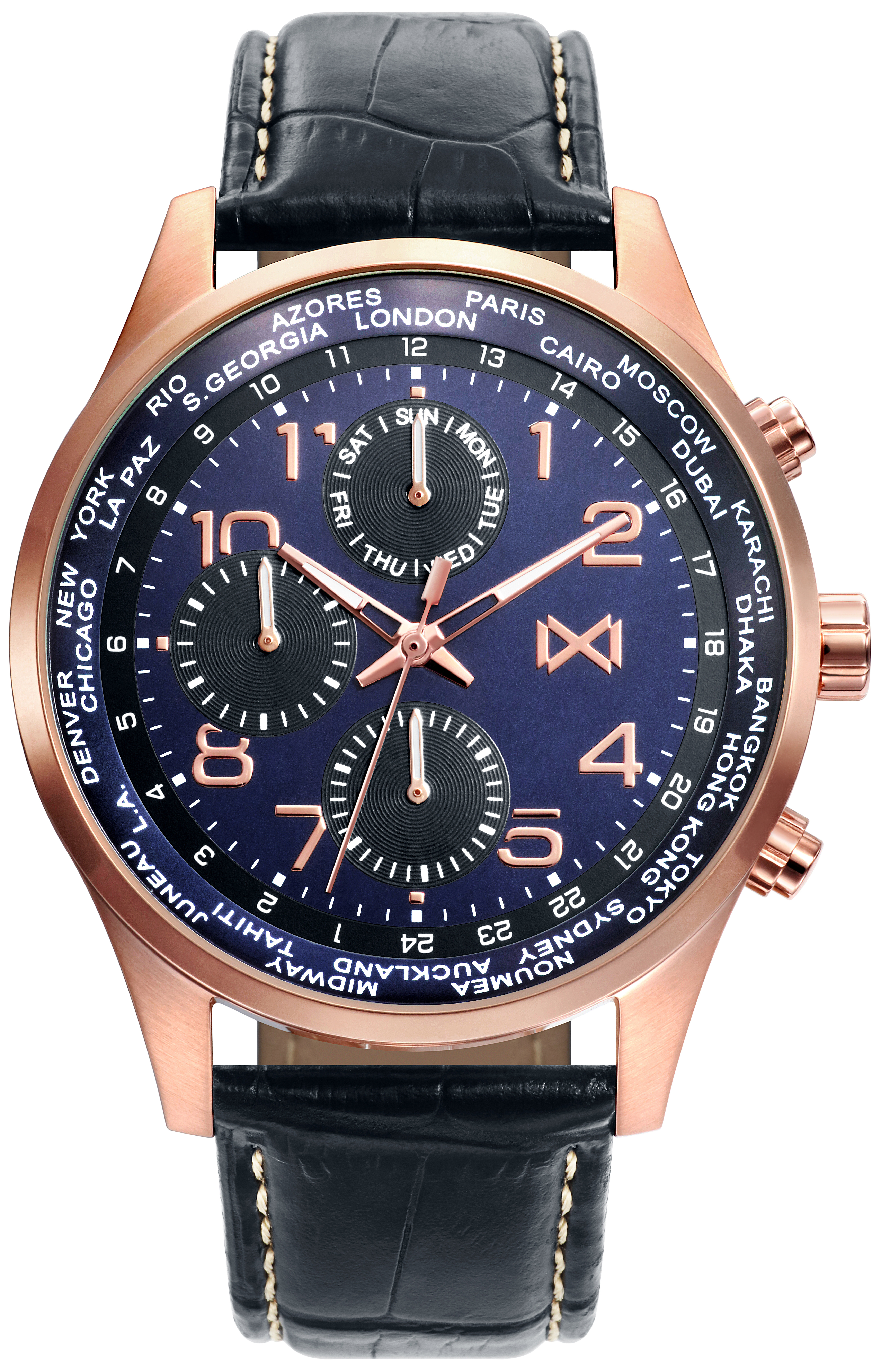 Mark Maddox Herreklokke HC7121-37 Classic Lær Ø44 mm