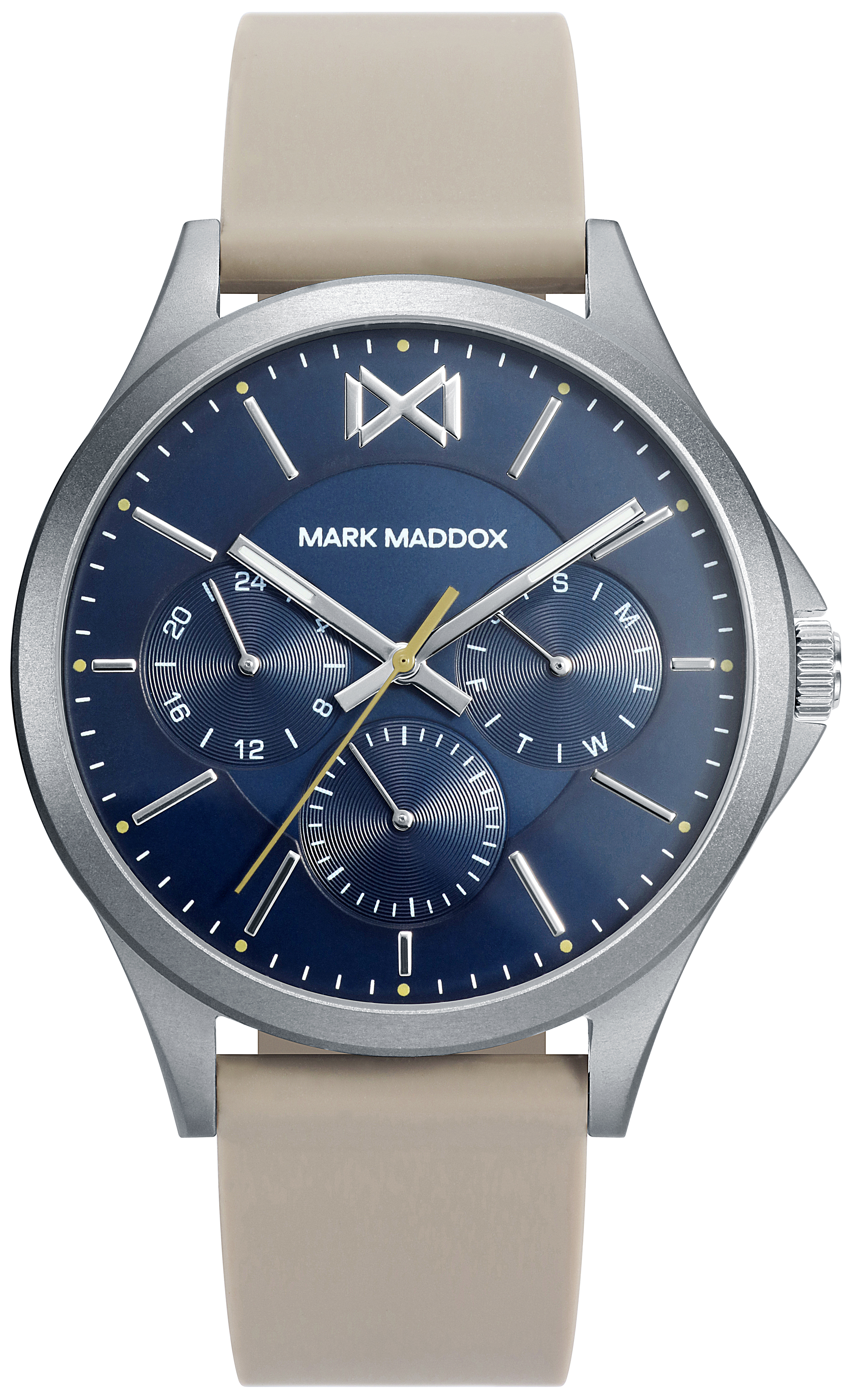 Mark Maddox Herreklokke HC7123-37 Classic Blå/Gummi Ø42 mm