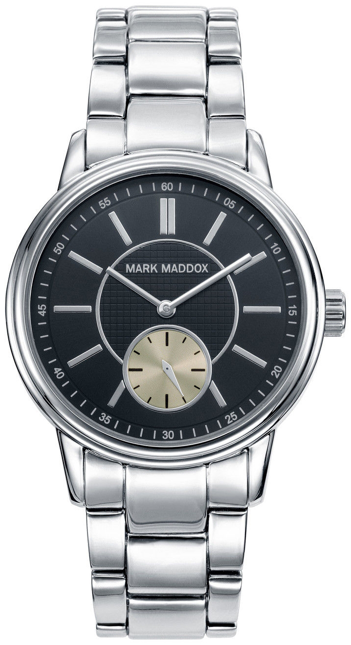 Mark Maddox Herreklokke HM0010-57 Classic Sort/Stål Ø42 mm