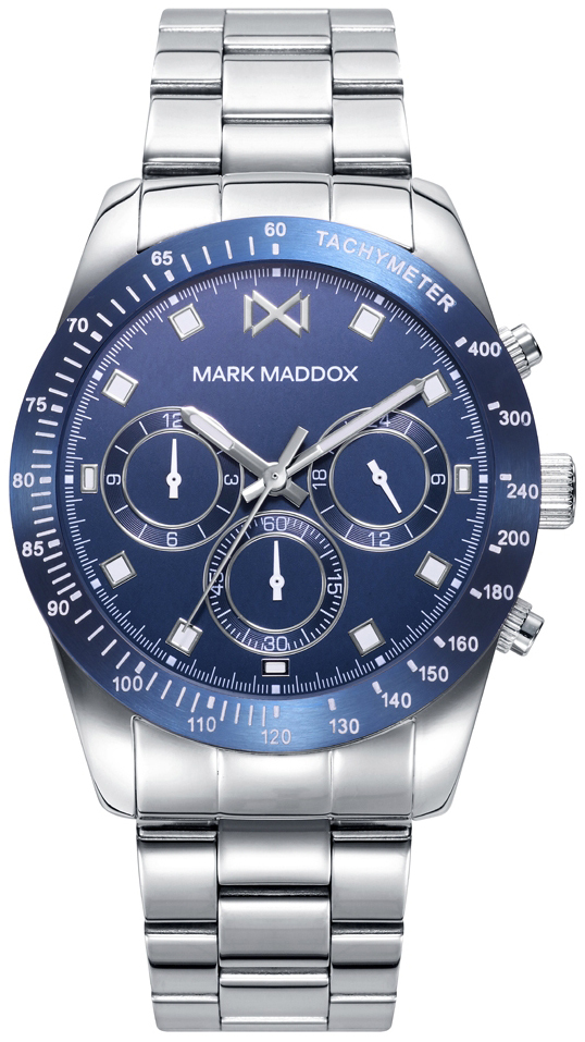 Mark Maddox Herreklokke HM0137-37 Classic Blå/Stål Ø42 mm