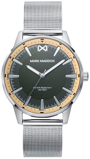 Mark Maddox Herreklokke HM0141-67 Classic Grønn/Stål Ø41 mm