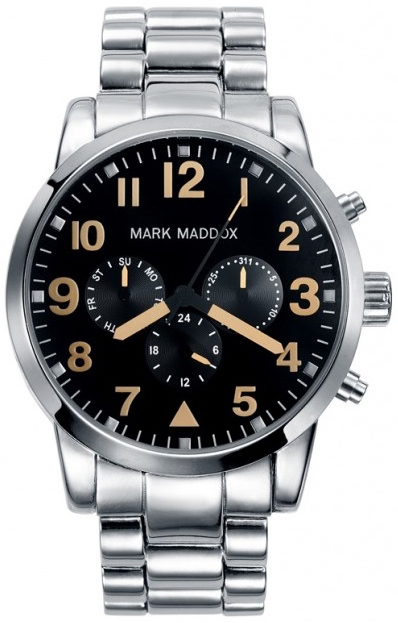 Mark Maddox Herreklokke HM3004-54 Classic Sort/Stål Ø44 mm