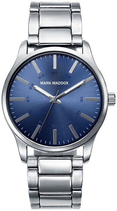 Mark Maddox Herreklokke HM7008-37 Classic Blå/Stål Ø42 mm