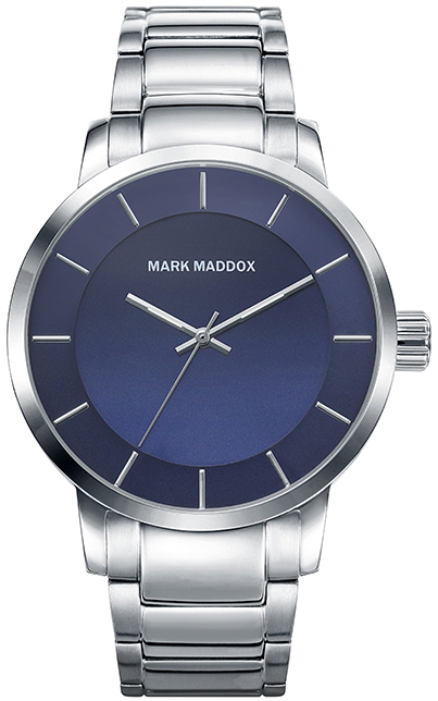 Mark Maddox Herreklokke HM7013-37 Classic Blå/Stål Ø42 mm