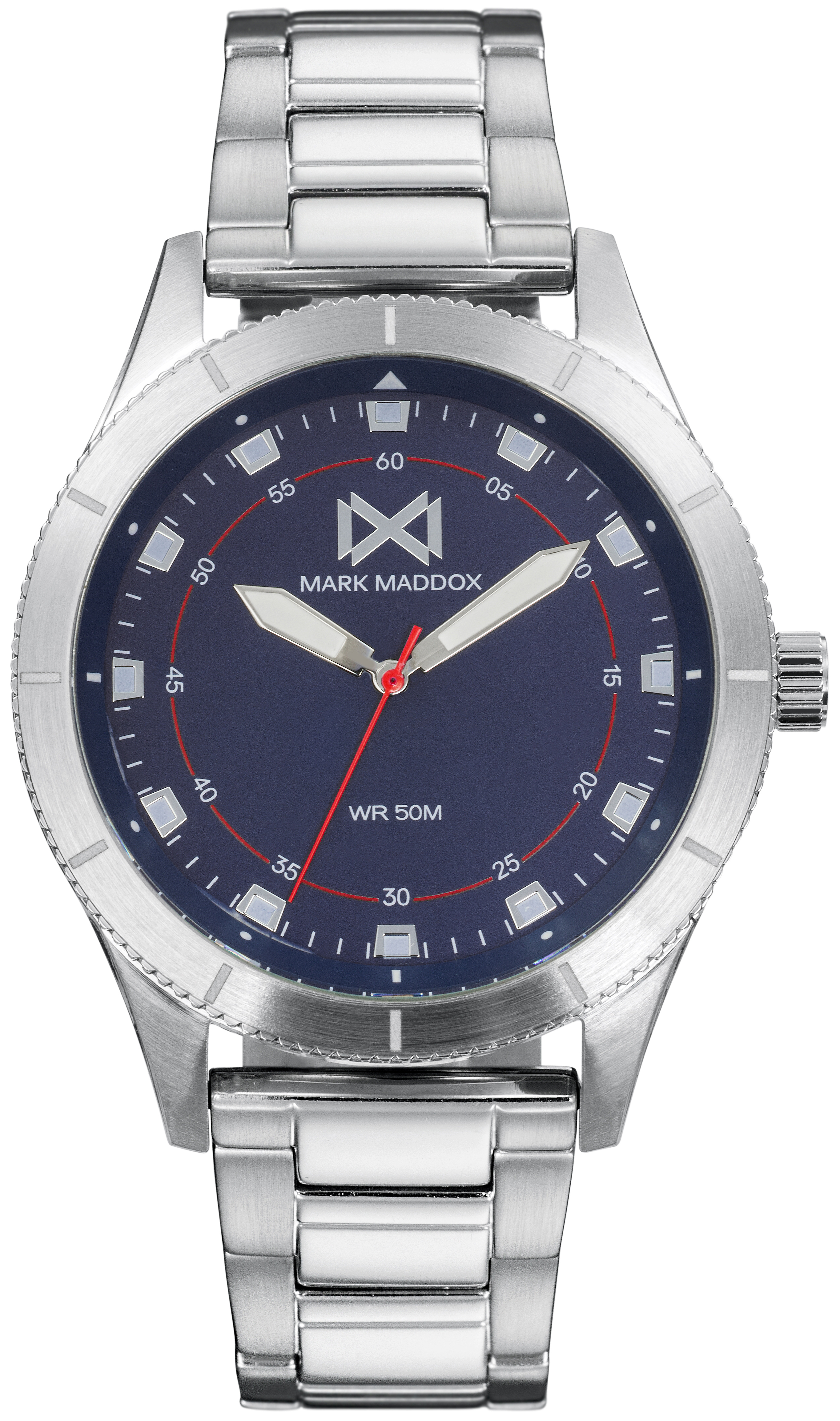 Mark Maddox Herreklokke HM7131-36 Classic Blå/Stål Ø45 mm