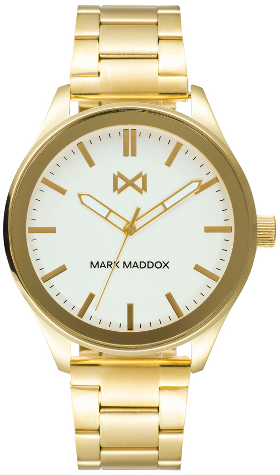 Mark Maddox Herreklokke HM7137-07 Classic Hvit/Gulltonet stål Ø42 mm