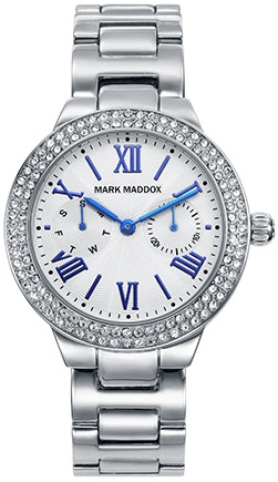 Mark Maddox Herreklokke MM2001-03 Classic Sølvfarget/Stål Ø42 mm