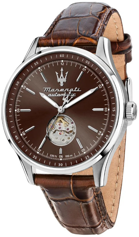 Maserati Herreklokke R8821124002 Sorpasso Brun/Lær Ø42 mm