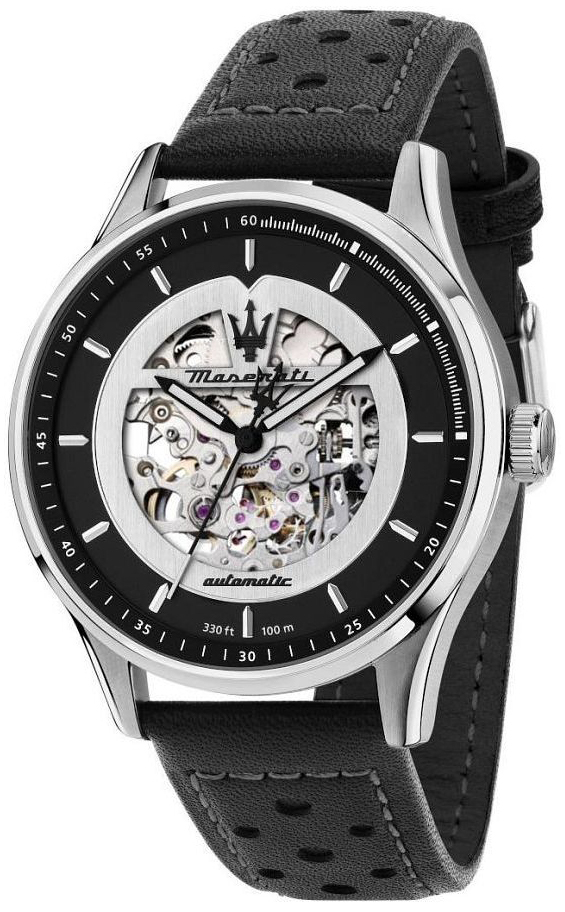 Maserati Herreklokke R8821124004 Sorpasso Sort/Lær Ø42 mm