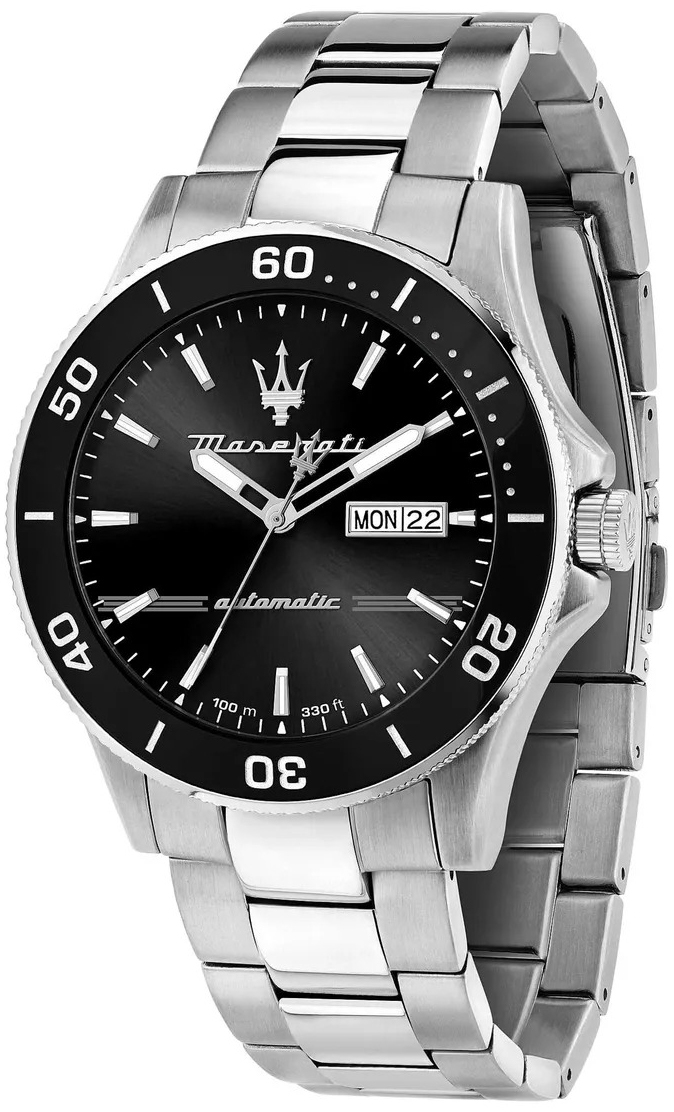 Maserati Herreklokke R8823100004 Competizione Sort/Stål Ø43 mm