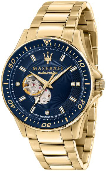 Maserati Herreklokke R8823140004 Sfida Blå/Gulltonet stål Ø44 mm