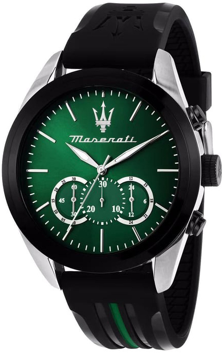Maserati Herreklokke R8871612043 Traguardo Grønn/Gummi Ø45 mm
