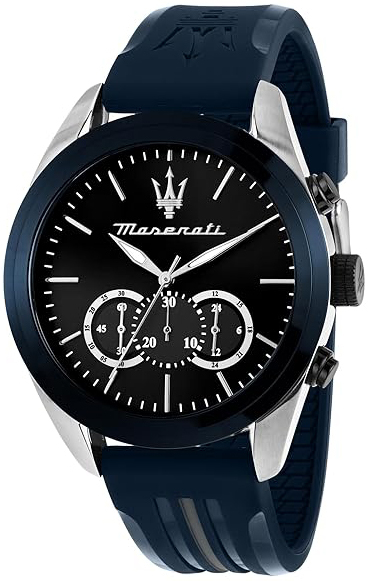 Maserati Herreklokke R8871612046 Traguardo Blå/Gummi Ø45 mm