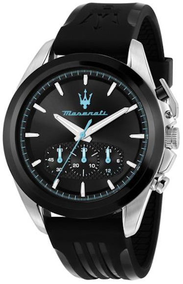 Maserati Herreklokke R8871612047 Traguardo Sort/Gummi Ø43 mm