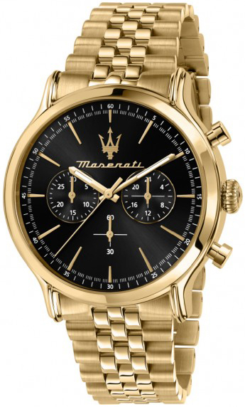 Maserati Herreklokke R8873618023 Epoca Sort/Gulltonet stål Ø42 mm
