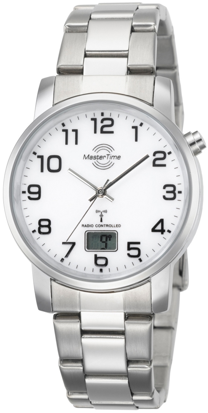 Master Time Herreklokke MTGA-10300-12M Funk Basic Hvit/Stål Ø41 mm