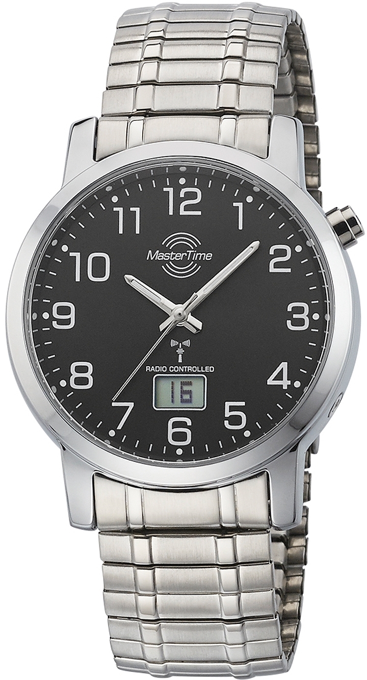 Master Time Herreklokke MTGA-10308-22M Funk Basic Sort/Stål Ø41 mm