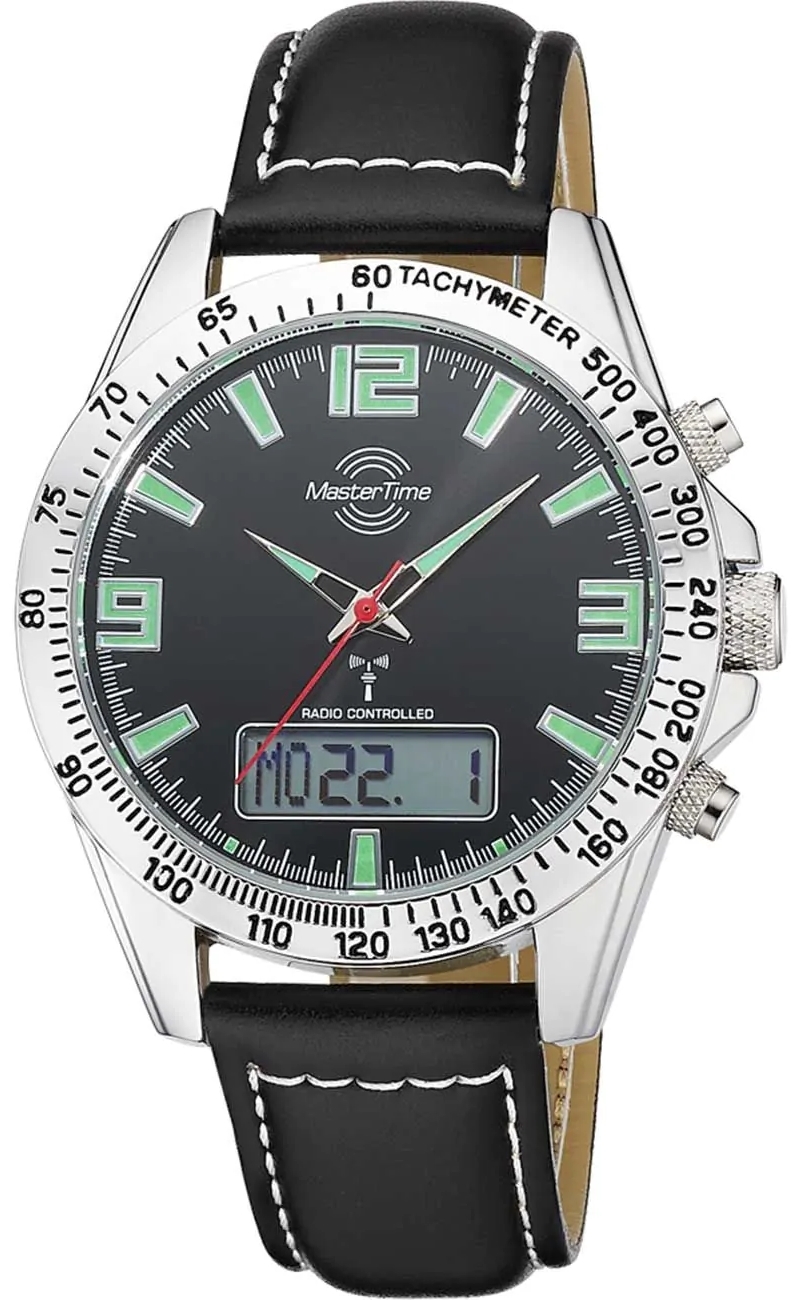 Master Time Herreklokke MTGA-10873-22L Classic Sort/Lær Ø42 mm