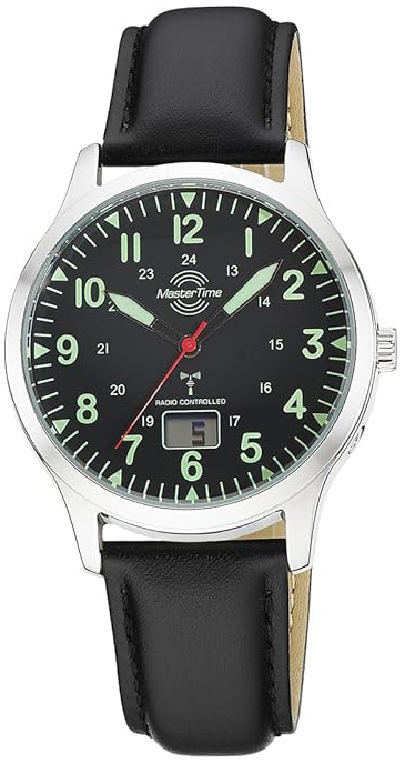 Master Time Herreklokke MTGA-10957-22L Super Power Sort/Lær Ø41 mm