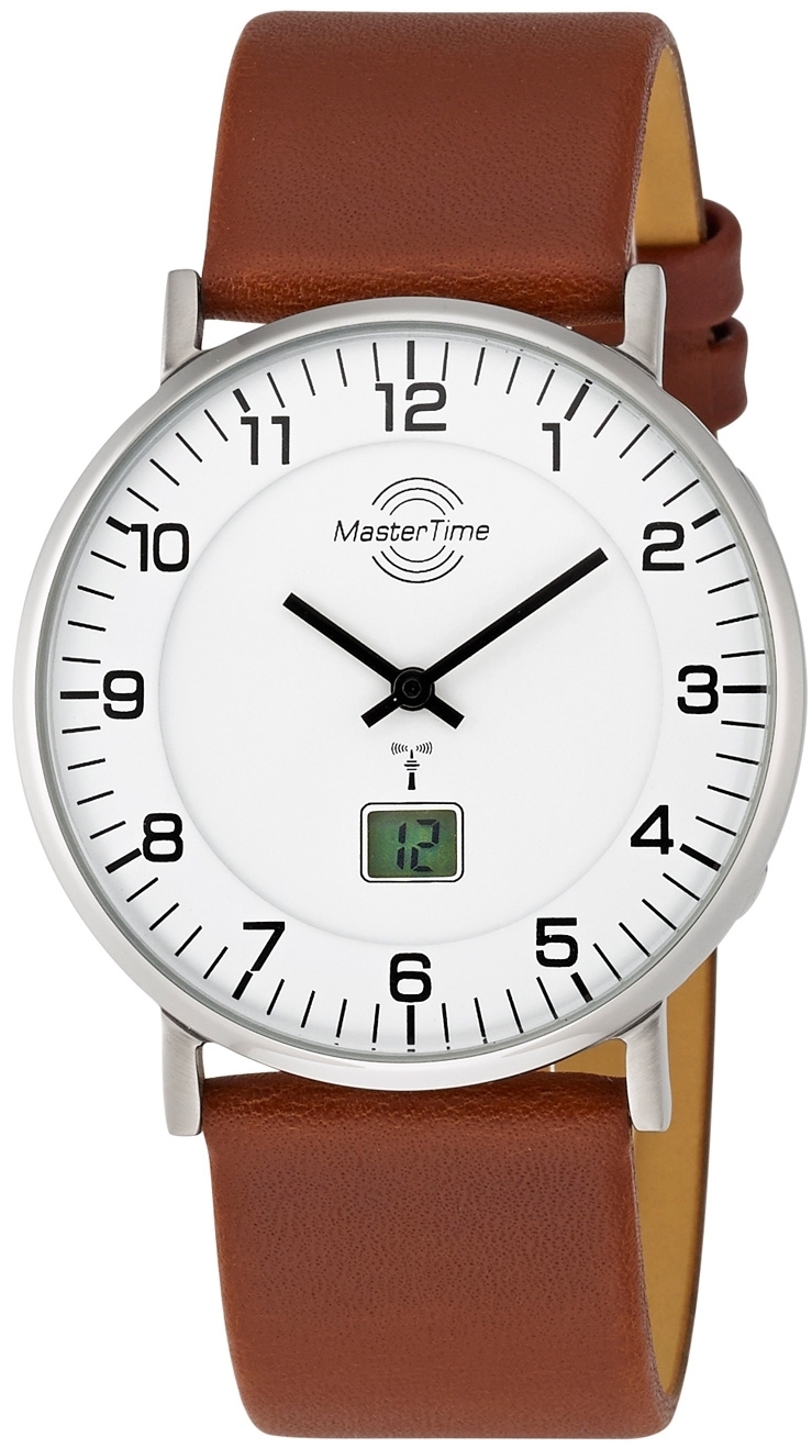 Master Time Herreklokke MTGS-10561-12L Funk Advanced Hvit/Lær Ø42 mm