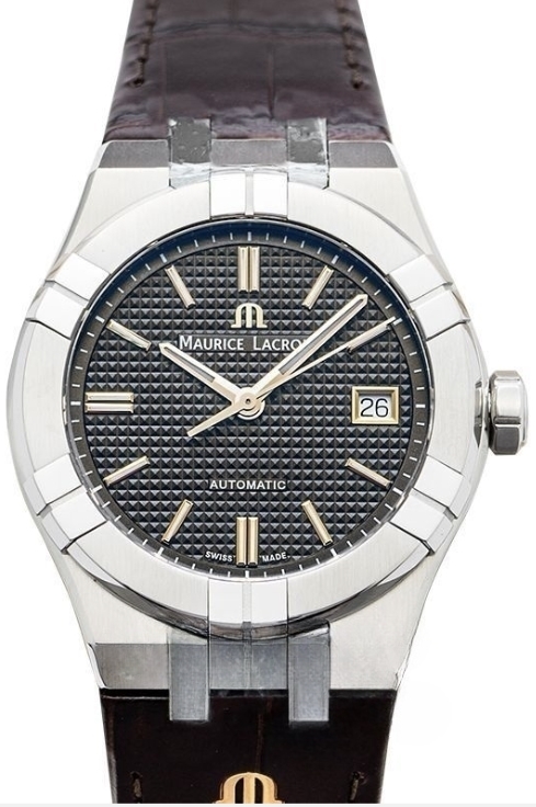 Maurice Lacroix Herreklokke AI6007-SS001-331-1 Aikon Grå/Lær Ø39 mm