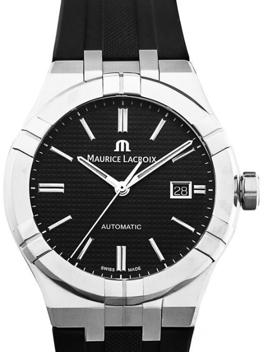Maurice Lacroix Herreklokke AI6008-SS000-330-2 Aikon Sort/Gummi Ø42