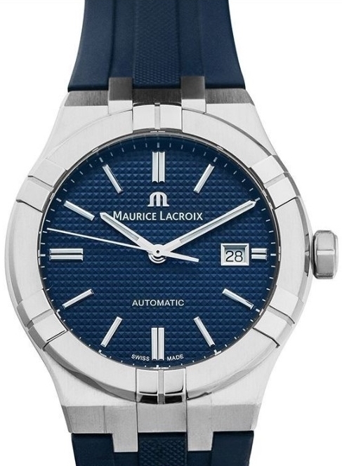 Maurice Lacroix Herreklokke AI6008-SS000-430-4 Aikon Blå/Gummi Ø42