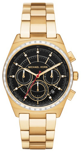 Michael Kors Dameklokke MK6446 Sort/Gulltonet stål Ø38 mm - Michael Kors