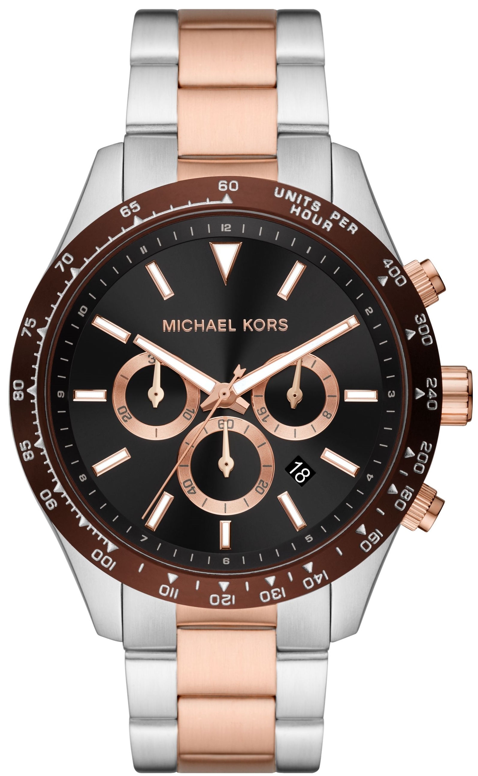 Michael Kors Herreklokke MK8913 Layton Sort/Stål Ø45 mm