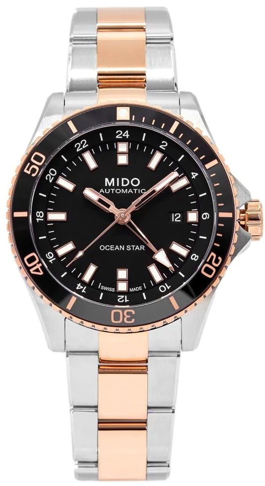 Mido Herreklokke M026.629.22.051.00 Ocean Star Sort/Rose-gulltonet