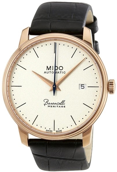 Mido Herreklokke M027.407.36.260.00 Baroncelli Beige/Lær Ø39 mm