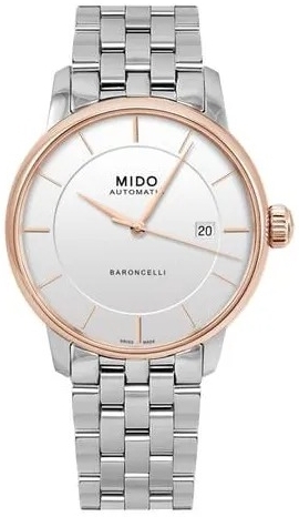Mido Herreklokke M037.407.21.031.00 Baroncelli Sølvfarget/Stål Ø39