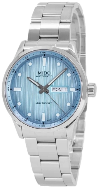 Mido Herreklokke M038.430.11.041.00 Multifort Blå/Stål Ø42 mm
