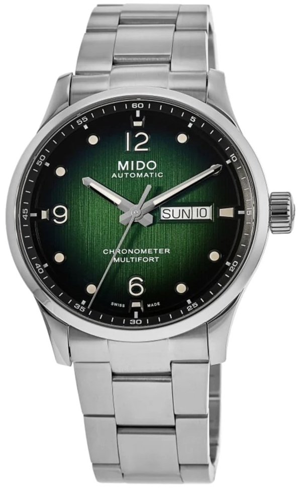 Mido Herreklokke M038.431.11.097.00 Multifort Grønn/Stål Ø42 mm