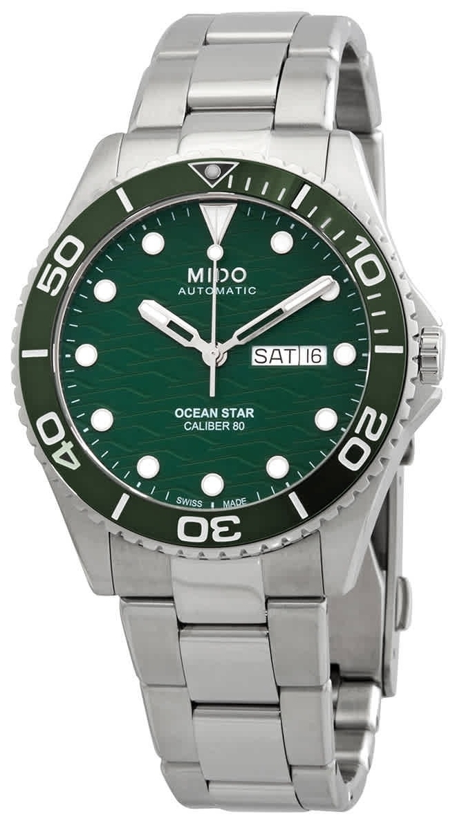 Mido Herreklokke M042.430.11.091.00 Ocean Star Grønn/Stål Ø42.5 mm