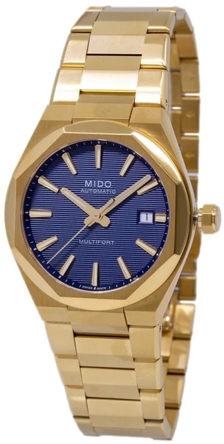 Mido Herreklokke M055.507.33.041.00 Multifort Blå/Gulltonet stål