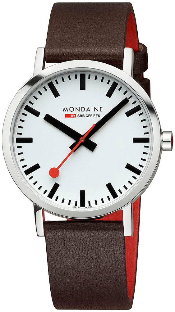 Mondaine A660.30360.11SBGV Classic Hvit/Lær Ø40 mm