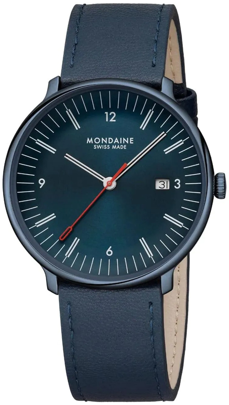 Mondaine Herreklokke MLE.41240.LDV Doppio Blå/Lær Ø41 mm