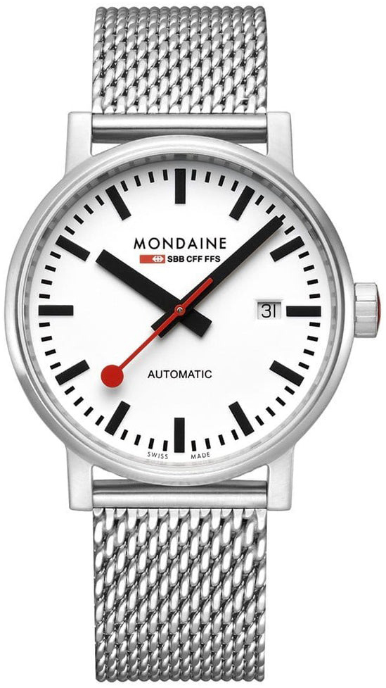 Mondaine MSE.40610.SM Evo2 Hvit/Stål Ø40 mm